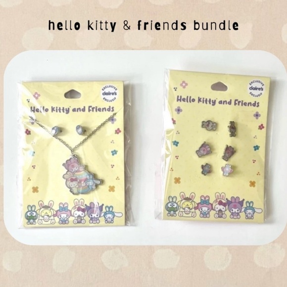 🆕 🎉 hello kitty & friends easter egg necklace & easter egg earrings set - Picture 15 of 16